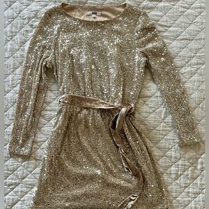 Bb Dakota sequin dress, silver, large
